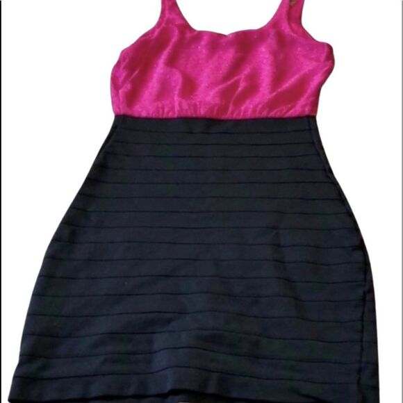 XS Express Fuchsia Pink sexy classy mini bandage dress office career form fitted - Picture 2 of 9